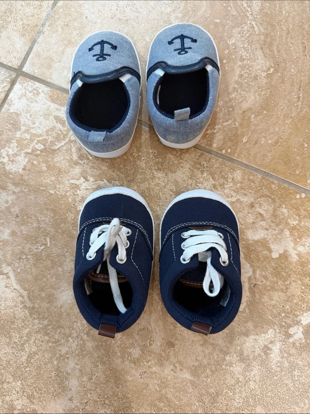 Brand New Baby Navy Anchor Slip-On & Lace-Up Shoe Set - Summer Chic